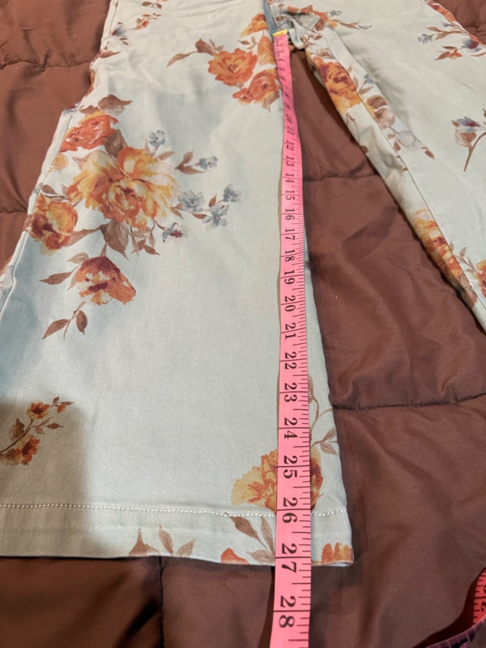 easel Mint Green Floral Wide-Leg Pants with Yellow Blooms - Picture 6 of 6